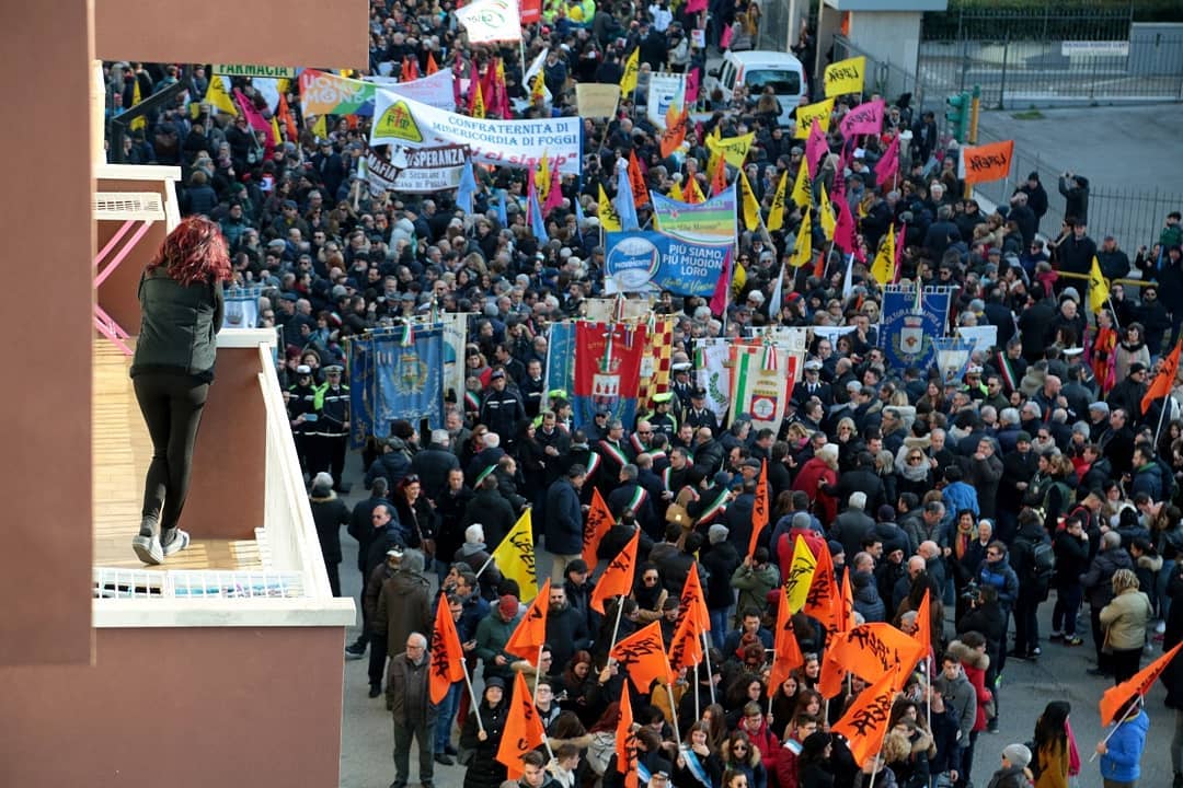 manifestazione di Foggia gennaio 2020