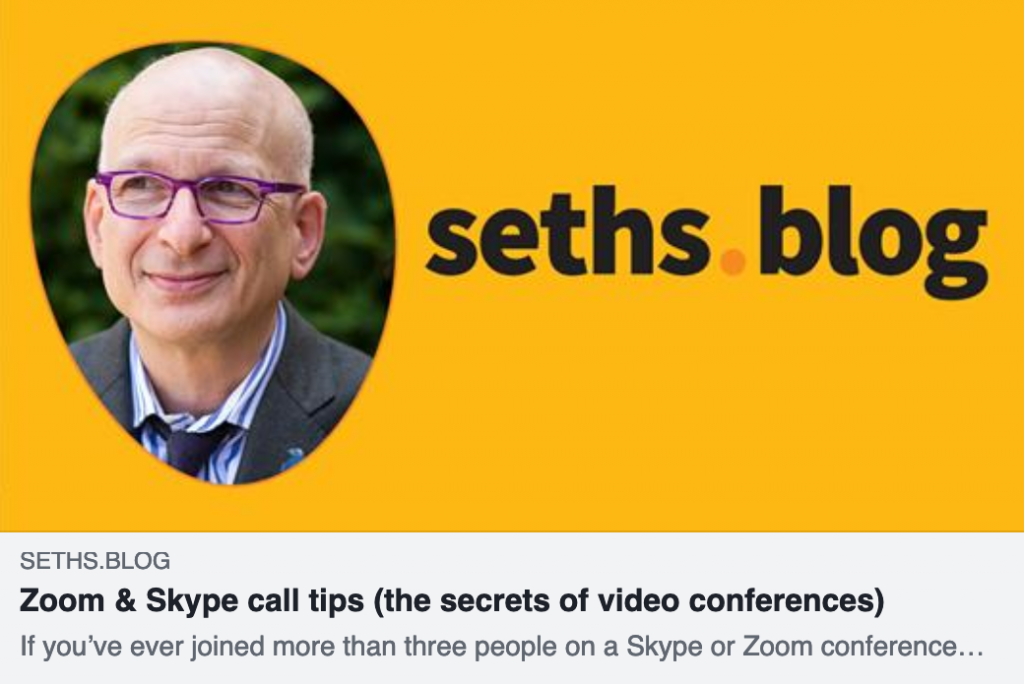 Seth Godin Blog Public Speaking