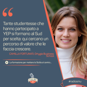 La citazione su formazione in Sicilia di Camilla di Ortygia Business School