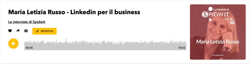 L'intervista a Maria Letizia Russo su Linkedin per il business in podcast