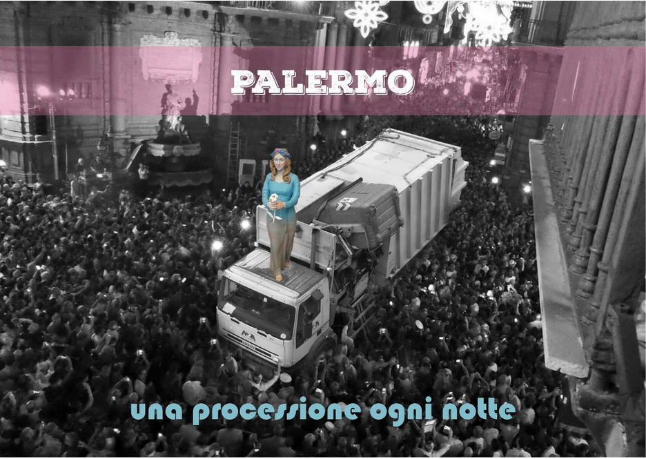 Img. 3 Palermo, una processione ogni notte. (autrice Fabiola Moscato)